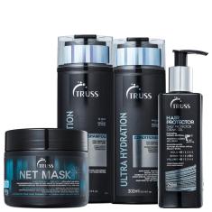 Imagem de Kit truss Ultra Hydration + Hair Protector + Net Mask Quarteto (4 Produtos)