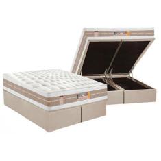 Imagem de Cama Box Baú Queen: Colchão Molas Castor Pocket Silver Star Air Double