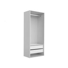 Imagem de Guarda-Roupa Modulado Tuyo 2 GV e 1 Cabideiro Branco 90 cm