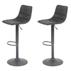 Imagem de Kit 2 Banquetas Giratória Barbacena Rivatti Revestimento em Poliuretan