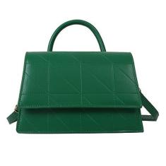 Imagem de Bolsa de ombro feminina de couro PU bolsa de mão para noite bolsa transversal com alça ajustável, Verde