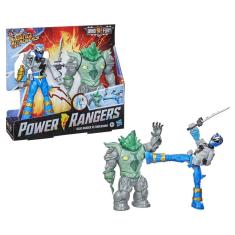Imagem de Boneco Power Rangers - Blue Ranger Vs Shockhorn 18Cm Hasbro