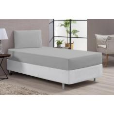 Imagem de Lençol Macio Cama Solteiro 400 Fios Cinza - Beatriz Enxovais