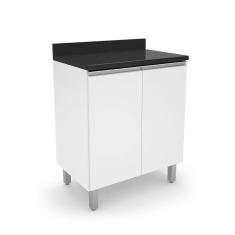 Imagem de Balcão De Cozinha 2 Portas Com Tampo Top Class Branco - Batrol