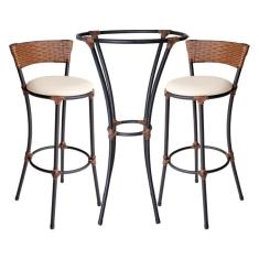 Imagem de Conjunto de Banquetas Alta e Bistrô (sem vidro) de Aço Carbono