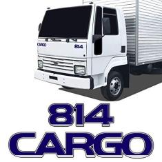 Imagem de Kit Adesivos Ford Cargo 814 Emblemas Capô Caminhão Resinado