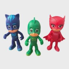 Imagem de Bonecos Pj masks Corujita Menino Gato Lagartixo Kit 3 Unidade