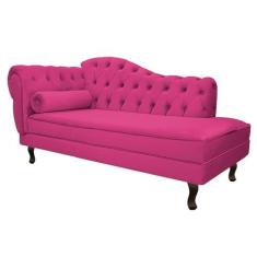 Imagem de Divã Recamier Sofá Juliana 160cm Lado Direito Suede Pink - AM Decor