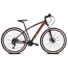 Imagem de Bicicleta MTB Aro 29 KSW XLT 24V Shimano Freio Hidráulico, Preto, Verm