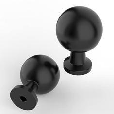 Imagem de Asidrama Pacote com 10 maçanetas de armário de cozinha preto fosco puxadores de cômoda puxadores de gaveta ferragens de armário puxadores de zinco para gavetas de cômoda