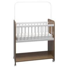 Imagem de Mini Berço Compacto Portátil Para Bebê com Rodízio Colchão Suporte Par