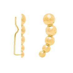 Imagem de Brinco Rommanel Banhado A Ouro 18k Ear Cuff Grampo Bolinhas 526105