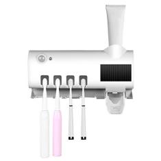 Imagem de DECDEAL Toothbrush Sanitizer Intelligent Photocatalyst Escova de dente Sanitizer montado na parede Suporte para escova de dente para banheiro com distribuidor automático de pasta de dente Carregament