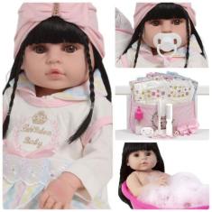 Imagem de Boneca Reborn Menina Recém Nascida 46cm Corpo De Vinil - Cegonha Rebor