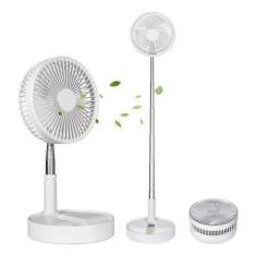 Imagem de Ventilador Silencioso Dobrável Portátil Usb Branco - Retrátil, Recarre