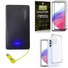 Imagem de Capinha Samsung A53 + Carregador Portátil 5K + Película 3D - Armyshiel