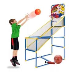 Imagem de Brinquedo Kit Completo Cesta De Basquete Infantil Aro Bola
