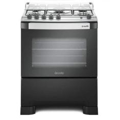 Imagem de Fogão 5 Bocas Mueller Decorato Acendimento Automático, Preto Fosco