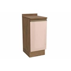 Imagem de Gabinete de Cozinha Modulado Balcão Curve c/ Tampo 40cm Nogueira/Macadamia - Kappesberg