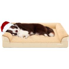 Imagem de JOYELF Cama ortopédica para cães grandes, sofá-cama de espuma em forma de U, cama impermeável reforçada para animais de estimação com capa lavável removível e parte inferior antiderrapante, sofá