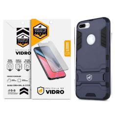 Imagem de Kit Capa Case Capinha Armor e Película de Vidro Dupla para Iphone 8 Plus - Gshield