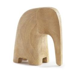Imagem de Escultura Decorativa "Elefante" em Poliresina Madeira 18x9 cm - D'Rossi
