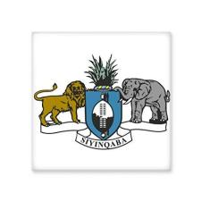 Imagem de Decalque brilhante de ejo de cerâmica com emblema nacional da África da Suazilândia