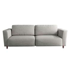 Imagem de sofá 3 lugares munique com chaise esquerdo poliéster cinza