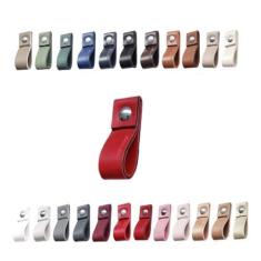 Imagem de Kit com 20 Puxadores Dobi Parafuso para Móveis Armário Guarda Roupa Gaveta Porta Baús Caixas Bandeja Cesto Tábua - Cor Textura de Couro…