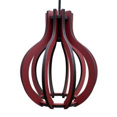 Imagem de Luminária Lustre Pendente Madeira Teto Sala Quarto Cozinha Balcão Pequim Marsala