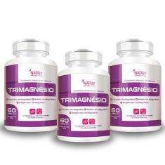Imagem de 3x Trimagnésio (taurato,malato e bisglicinato) 60 Capsulas de 500mg Nataly
