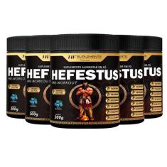 Imagem de 5X Hefestus Pre Treino Hf Suplements Blueberry 300G