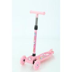 Imagem de Patinete Infantil Com 3 Rodas Dobrável Rosa - Wakaii