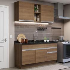 Imagem de Cozinha Compacta 150002 Com Armário E Balcão RusticRustic