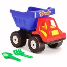 Imagem de Caminhão Caçamba Basculante 35cm Brinquedo Com Pá Rastelo - Toys