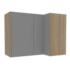 Imagem de Armário Aéreo de Cozinha Canto 2 Portas Menu Kitchen Campanele Politorno Castanho/Cinza