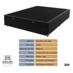 Imagem de Cama Box Com Baú Preto Ortobom Isosuperpocket Molas Ensacadas Viúvo