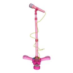 Imagem de Brinquedo Microfone Infantil C/ Pedestal Rosa- Fênix