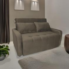 Imagem de Sofá Cama Para Sala De Estar Amora New Suede - Castor Castor