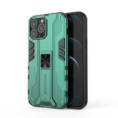 Imagem de LXURY Capa para iPhone 15 Pro Max/15 Pro/15 Plus/15, capa à prova de choque de grau militar com suporte oculto, capa de proteção para câmera, verde, 15 Pro