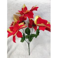 Imagem de Enfeite De Natal Flor Galho Com 5 Flores - Art Christmas