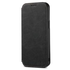Imagem de HAO RIYLN Capa carteira para iPhone 15 pro Max/15 Pro/15 plus/15, capa de carregamento sem fio de adsorção magnética de couro PU com suporte para cartão, preto 2,15 Pro Max