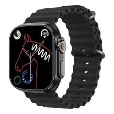 Imagem de Relógio Smartwatch Inteligente S9 Ultra Preto Série 9 Nfc Gps 49mm Lan