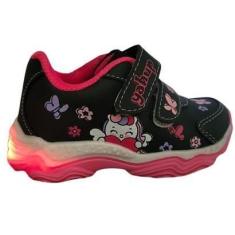 Imagem de Tenis Feminino Infantil Led Unicórnio Aniversário Macio Leve Escolar Presente Aniversário-Feminino