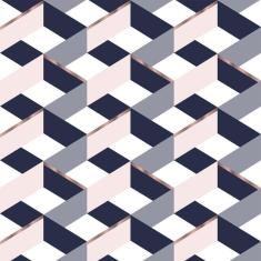 Imagem de Papel De Parede Adesivo Geométrico N013089 Rolo 0,58X3M