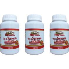 Imagem de 3 Potes de Óleo Semente Abóbora Com Vitamina E - Fonte Omega 6 E 9 120 Cápsulas 1000mg