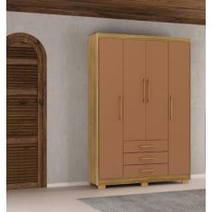 Imagem de Guarda Roupa Espanha 4 Portas e 3 Gavetas - Cor Nature / Camarim  - Vi