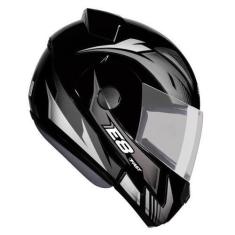 Imagem de Capacete Articulado Ebf E8 Fast Prata Brilhante (Robocop) Masculino e 