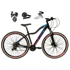 Imagem de Bicicleta Aro 29 Ksw Mwza Shimano Altus 24v Frio Hidráulico Garfo Trava Pneu Bege - Preto/pink/azul Tam.17