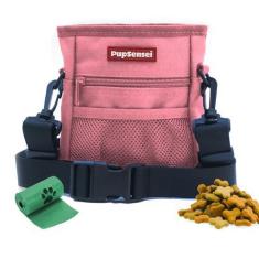 Imagem de Bolsa de petisco para cães – Bolsas de petisco de poliéster para treinamento de animais de estimação, sem derramamento, fecho magnético, dispensador de saco de cocô, bolsa de petiscos para treinamento